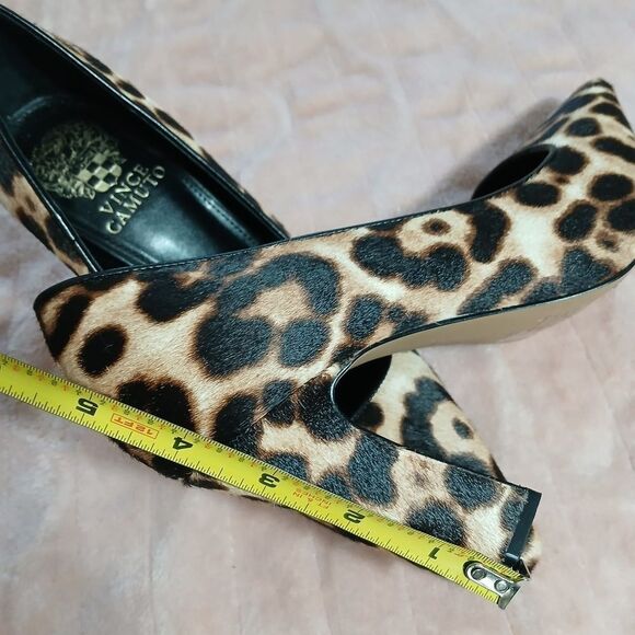 Vince Camuto Brown and Black Heels with Animal Print - Picture 9 of 9